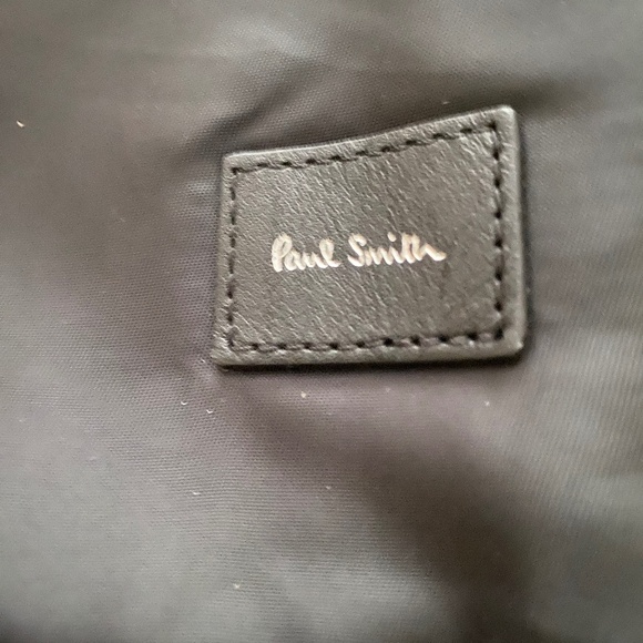 NWT PAUL SMITH 50th Anniversary Spaghetti Print Drawstring Backpack Black - Picture 3 of 13